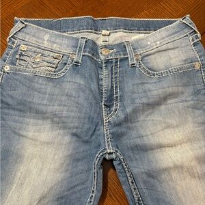 True Religion Men's Light Blue Straight Jeans